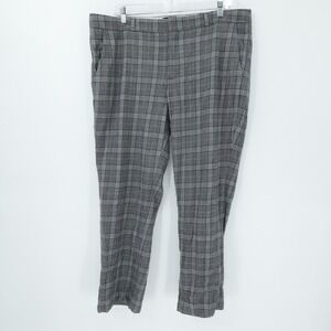 Banana Republic Pants Womens 14 Gray Plaid‎ Avery Wool Career Work Trousers